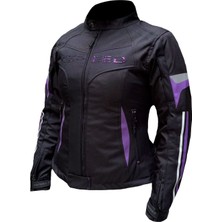 Hera 4 Mevsimlik Korumalı Kadın Motosiklet Montu Yeni Sezon Mor