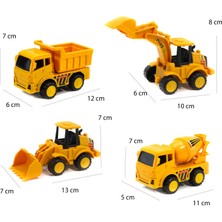 Mixoyuncak Oyuncak Inşaat Seti Mini Kamyon Mikser Kepçe Ekskavatör 4'lü Set