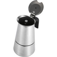  Paslanmaz Çelik Cezve İtalyan Moka Pot /  Mocha Latte Soba Espresso 100 ml 2 Fincan 