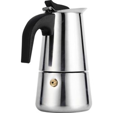  Paslanmaz Çelik Cezve İtalyan Moka Pot /  Mocha Latte Soba Espresso 100 ml 2 Fincan 