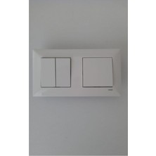 Beyaz Ikili Set Komütatör(Ikili Anahtar) Anahtar