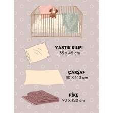 Mrvhome Bebek ve Çocuk Pike Takımı Pamuk Şeker