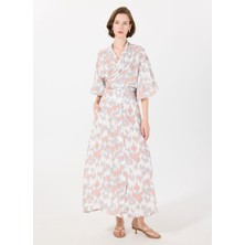 Mr. Mood Bebe Yaka Açık Mavi Kadın Bluz Mrs Mabe Skırt Prınted