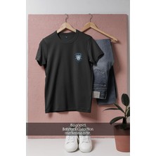Oversize Etnik Aslan Başı Görseli  Cep Tasarımlı Unisex T-Shirt