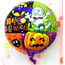Halloween Örümcekli Kabaklı Folyo Balon 18 Inç