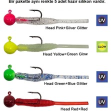 Kendo Hook Worm 2gr Jighead 4.5cm Lrf Silikonu (5'li Paket)