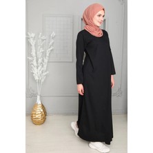 Yandan Bağlamalı Pratik Kadın Namaz Elbisesi Düz Renk