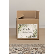 Azresa Kişiye Özel Çeyiz Etiketi Baharın Zarafeti Yeşil 20 Adet A4 Boyutunda Kendinden Yapışkanlı