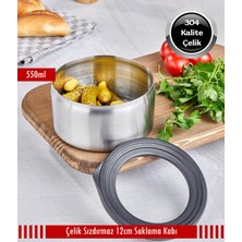 Çelik Sızdırmaz Kapaklı 12cm Saklama Kabı