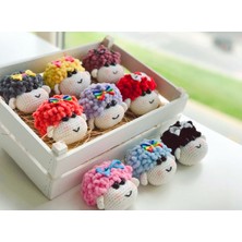 Amigurumi El Örgüsü Sevimli Kuzucuk Kafası Anahtarlıklar(Tek Fiyatıdır)
