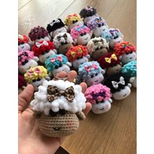 Amigurumi El Örgüsü Sevimli Kuzucuk Kafası Anahtarlıklar(Tek Fiyatıdır)