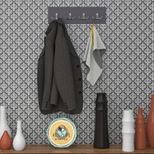 Kenzlife Askılık Tokadi Mat Gri Renk Suntalam 4 Adet Metal Krom Renk Portmanto