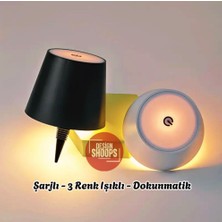 Kablosuz Şişe Lambası- Masa Işığı Dokunmatik ve Kontrol Şarj Edilebilir Taşınabilir (Baıleys)