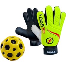 Çocuk Kaleci Eldiveni Bilek Bandajlı Kaleci Refleks Zıplayan Eğitim Topu Seti 1 Adet