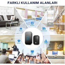 Teknofaji Cacazı Kablosuz Pil Gerektirmeyen Su Geçirmez 60 Melodi Kapı Zili Ev Ofis Depo Akıllı Zil