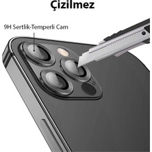 Ally Iphone 13 Pro -13 Pro Max 3D Metal Çerçeveli Kamera Lens KORUYUCU-(5775) - LKM9920-7713