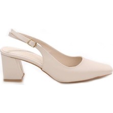 Pisagor PS-32590 Kadın Arkası Açık Topuklu Ayakkabı