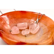 Pembe Kuvars Kolye Ucu