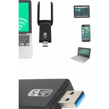 Karahanbey Mbps Wifi Alıcı Kablosuz Wifi Adaptörü Çift Band Çift Antenli