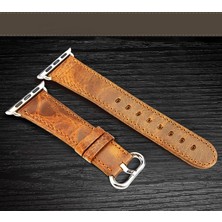 Ally Apple Watch 7-8 41MM 6-5-4 40MM Retro Deri Kordon Kayış 3-2-1 38MM-(5775) - LKM4787-6187