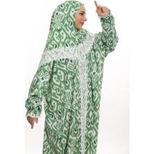 Armiza Tek Parça Pamuklu Dantelli Namaz ve Ümre Elbisesi