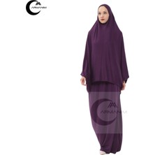 Pamuklu Iki Parça Kollu Namaz ve Ümre Elbisesi
