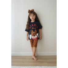Saklambaç Bebe Minnie Mouse Baskılı Kız Çocuk Alt Üst Tişort ve Şort Takımı - 2'li Yazlık Set