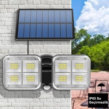 Teknofaji Solar Aydınlatma Lamba Güneş Enerjili 120LED Şarjlı Hareket Sensörlü,Dış Mekan,Bahçe,Garaj