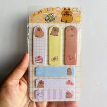 Capybara Kapibara Figür Postit Yapışkanlı Not Kağıt Etiket Seti