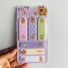 Capybara Kapibara Figür Postit Yapışkanlı Not Kağıt Etiket Seti