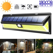 TeknoFaji Solar 180 LED Güneş Enerjili Kumandalı 3 Modlu Duvar Lambası