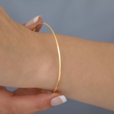 14 Ayar Altın Kaplama Zarif Tak-Çıkar Gümüş Bilezik- BV00110