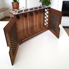 Ceviz Desenli Mdf Duvar Anahtar Askılığı