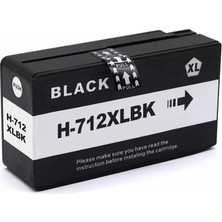 Hp Designjet Studio 24-In  712 Siyah Ithal Muadil Kartuş / 1.000 Sayfa
