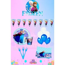 Frozen Elsa 4 Kişilik Ekonomik Doğum Günü Parti Seti