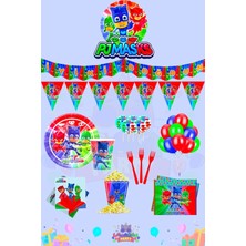 Pijamaskeliler 16 Kişilik Lüks Doğum Günü Parti Seti