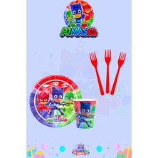 Pijamaskeliler 24 Kişilik Ekstra Mini Doğum Günü Parti Seti