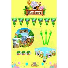 Safari 16 Kişilik Mini Doğum Günü Parti Seti
