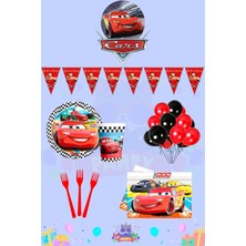 Cars Arabalar 4 Kişilik Ekonomik Doğum Günü Parti Seti