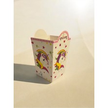 Unicorn Dekoratif Doğum Günü Mısır Kutusu 8 Adet