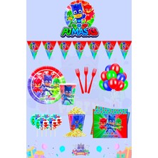 Pijamaskeliler 8 Kişilik Midi Doğum Günü Parti Seti