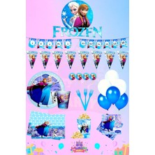 Frozen Elsa 16 Kişilik Ultra Lüks Doğum Günü Parti Seti
