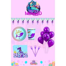 Deniz Kızı 4 Kişilik Ekonomik Doğum Günü Parti Seti