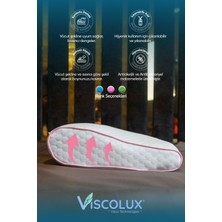 Servikal Boyun Destekli Ortopedik Yastık - Boyun Düzleşmesi Visco Yastık 56X34X10,5 Pembe