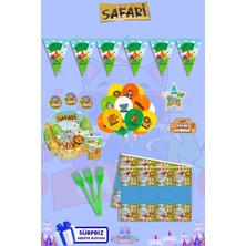 Safari Hayvanlar Alemi Temalı 16 Kişilik Doğum Günü Parti Seti