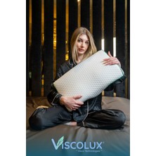 Servikal Boyun Destekli Ortopedik Yastık - Boyun Düzleşmesi Visco Yastık 56X34X10,5 Yeşil