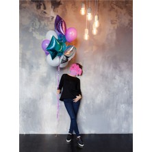 Balon Seti Çeşitleri 3 Adet Yıldız Folyo Balon 10 Adet 12INÇ Balon