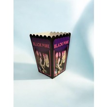 Black Pink Dekoratif Doğum Günü Mısır Kutusu 8 Adet