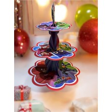 Pjmask 3 Katlı Kek Standı Doğum Günü