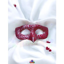 Halloween Cadılar Bayramı Kırmızı Balo Maskesi